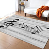 Wood Grain Music Notes Rug