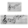 Wood Grain Music Notes Rug