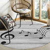 Wood Grain Music Notes Rug