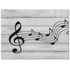 Wood Grain Music Notes Rug