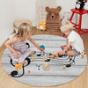 Wood Grain Music Notes Rug