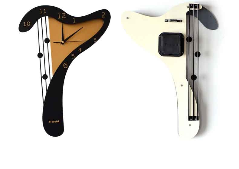 Wooden Harp Wall Clock