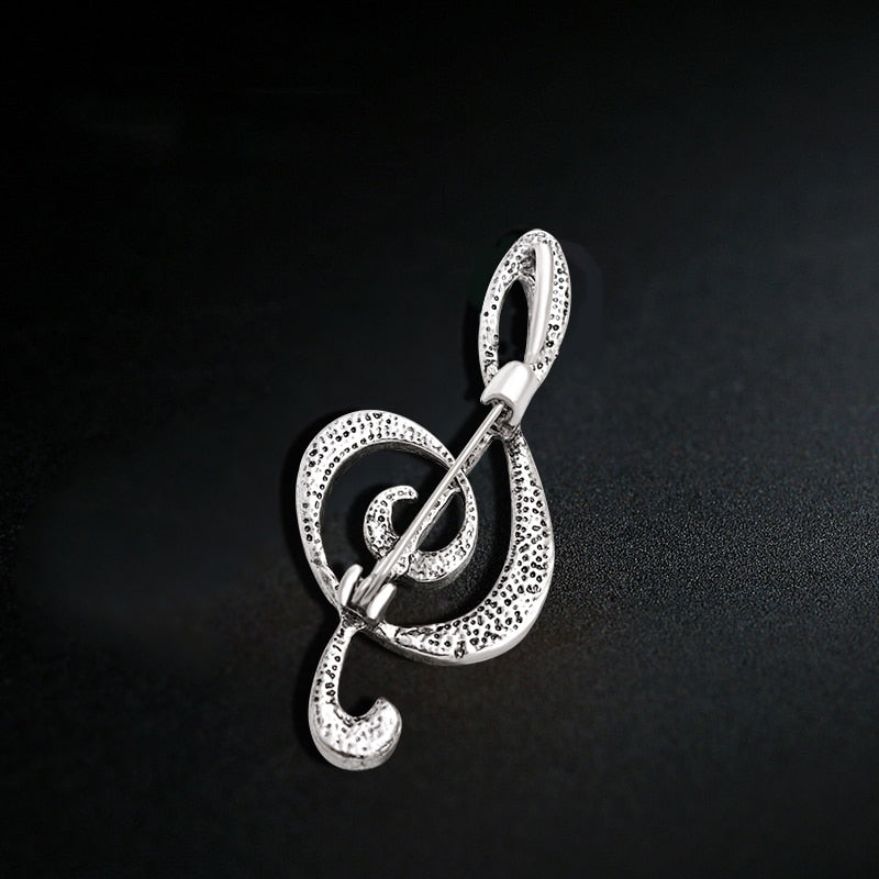 Shell Music Note Brooch