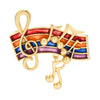 Colorful Music Scores Pendant Brooch