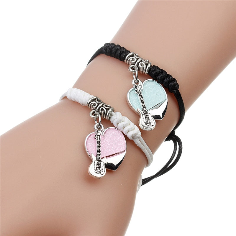 Heart Couple Guitar Bracelets