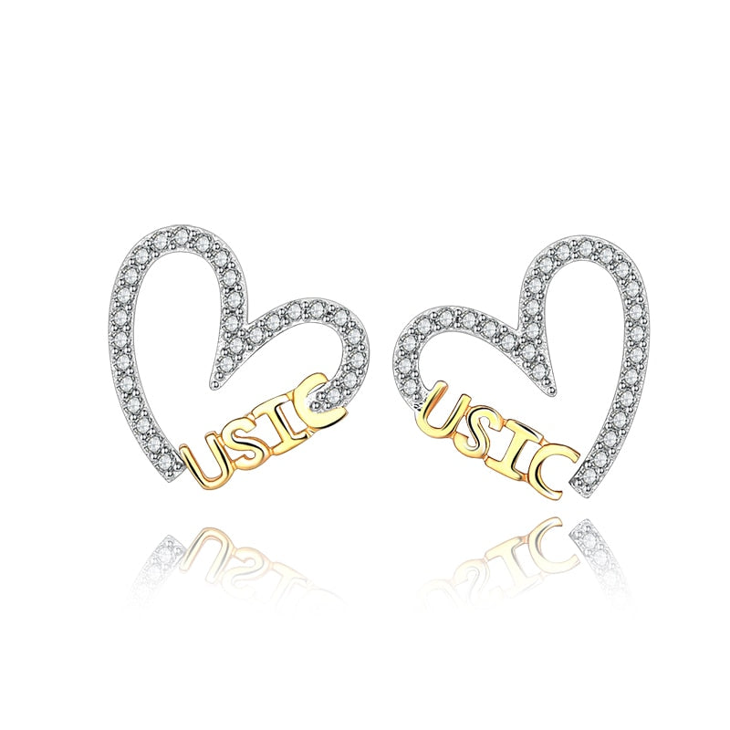 Heart Music Stud Earrings