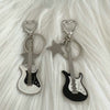 Guitar Heart Star Keychain