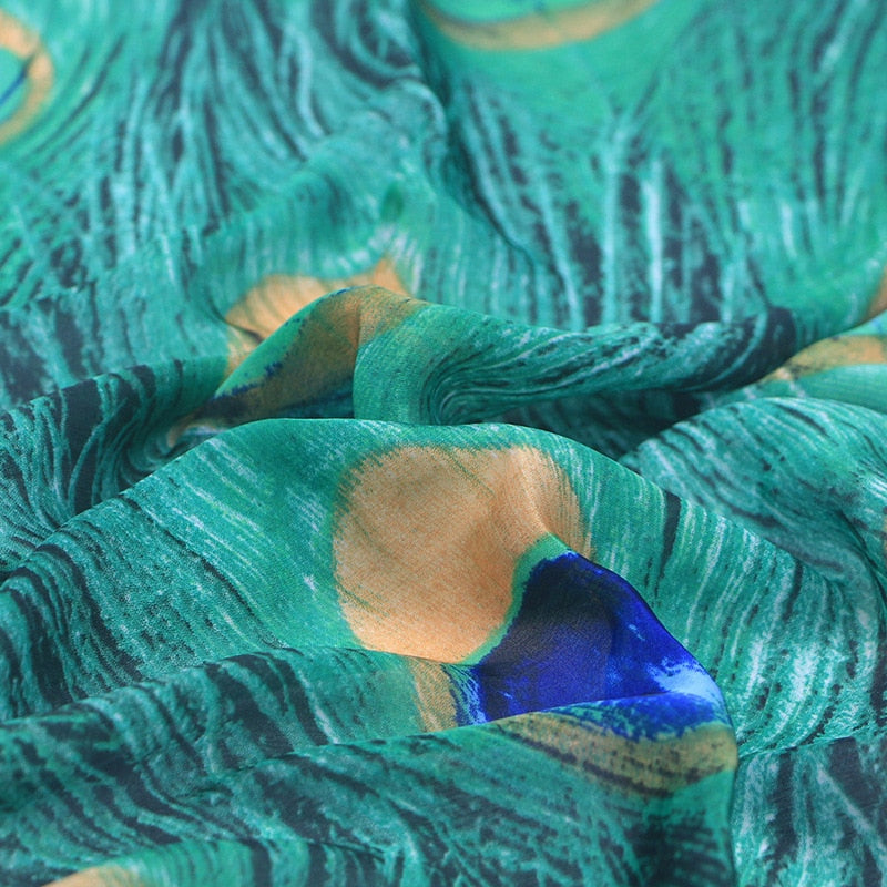 Peacock Long Scarf