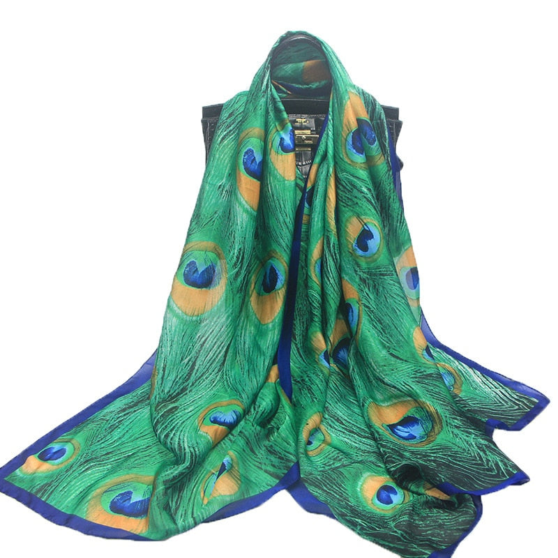 Peacock Long Scarf