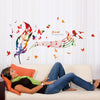 Music Notes Feather Wall Stickers