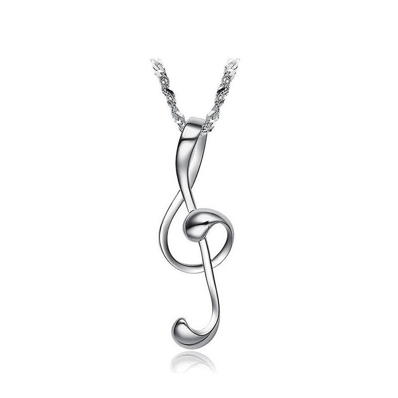 Treble Clef Long Necklace