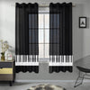 Simple Piano Gauze Curtain 28"x63" (Two Pieces)