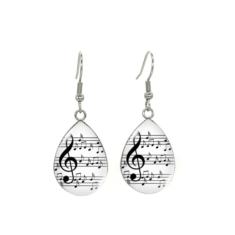 Music Notes Fish Hook Earrings