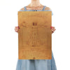 Leonardo Da Vinci Manuscript Vitruvian Man Poster