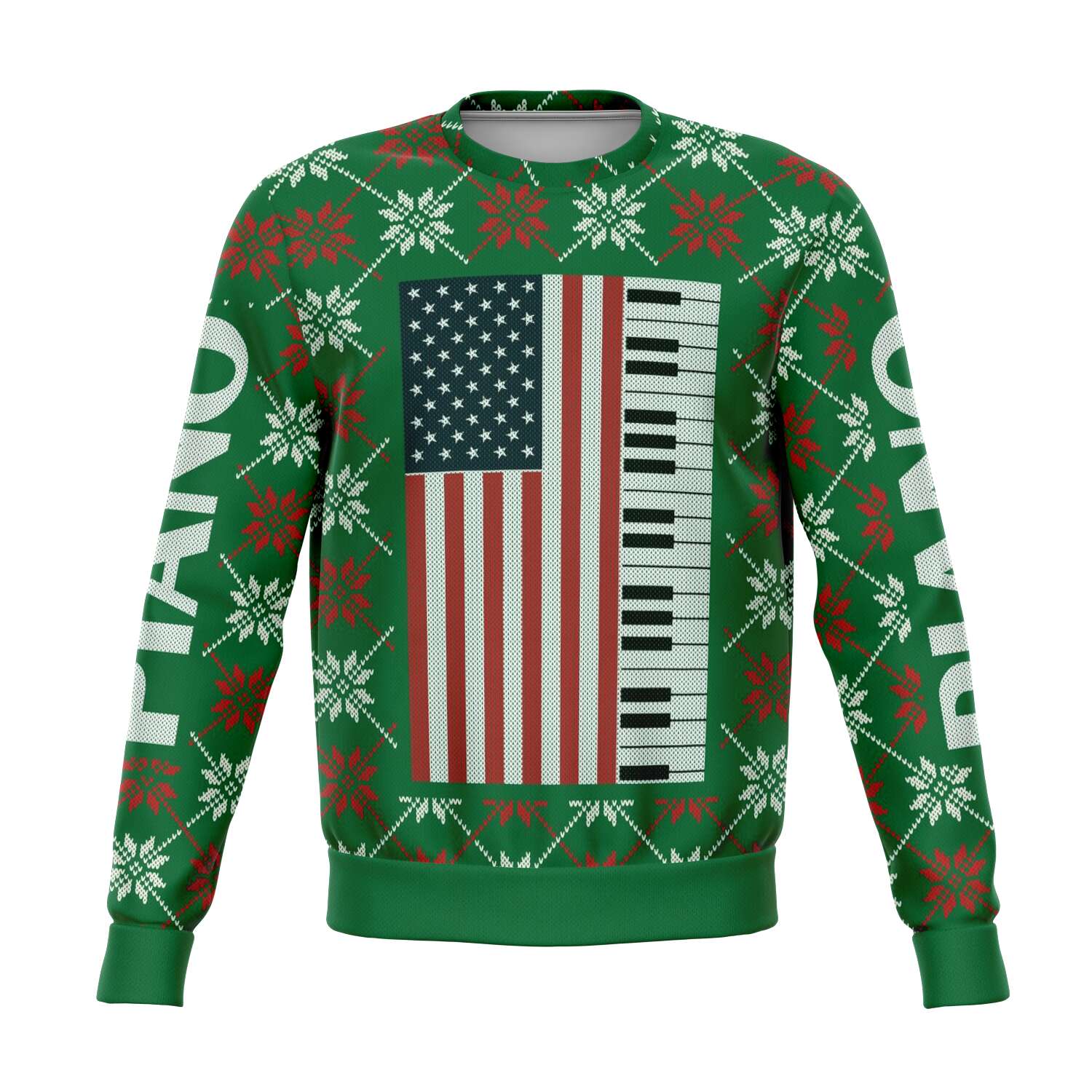 Piano Christmas Green Sweatshirt