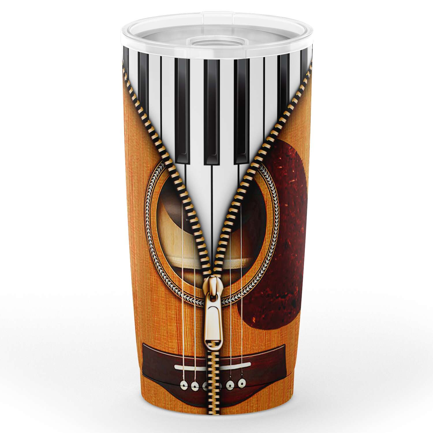 Wooden Guitar Zip Tumbler
