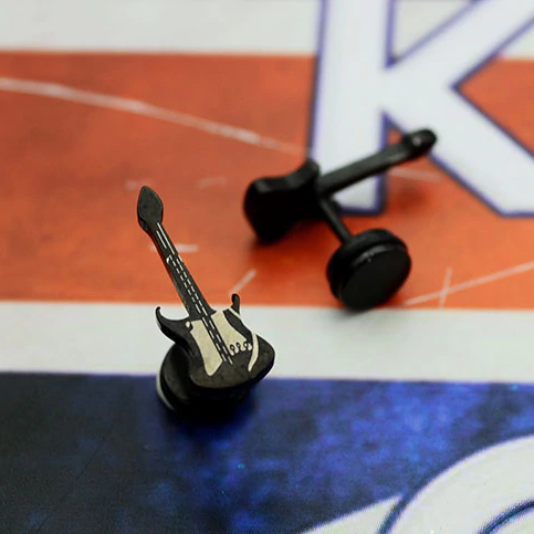 Free - Black Electric Guitar Earrings