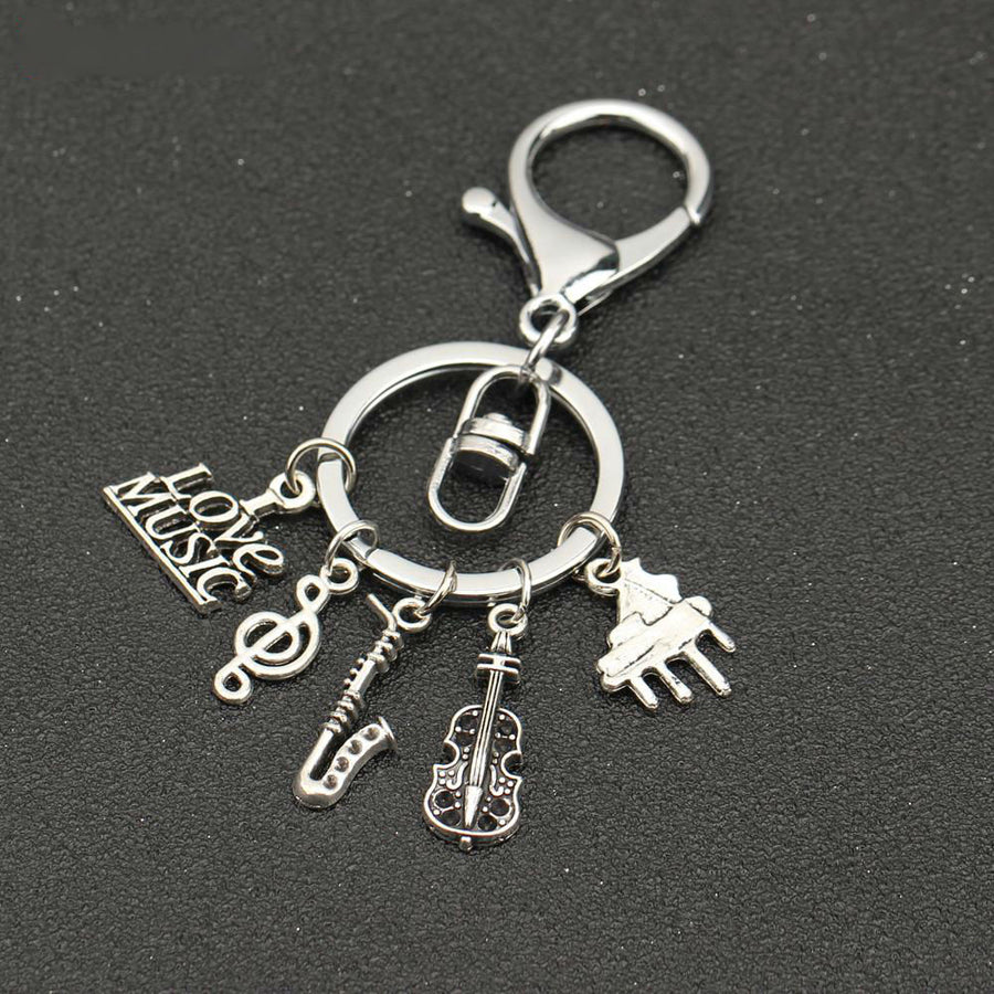 Treble Music Instrument Keychains