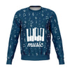 Piano Music Notes Blue Sweatshirt