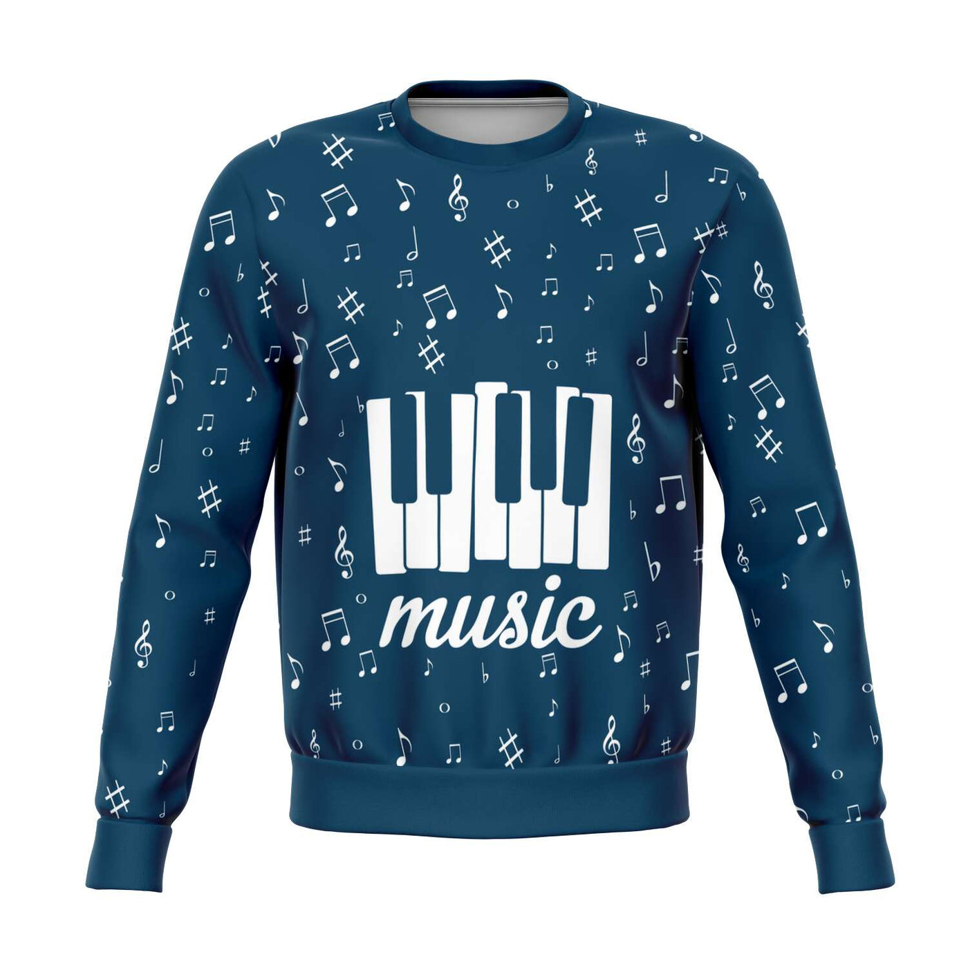 Piano Music Notes Blue Sweatshirt