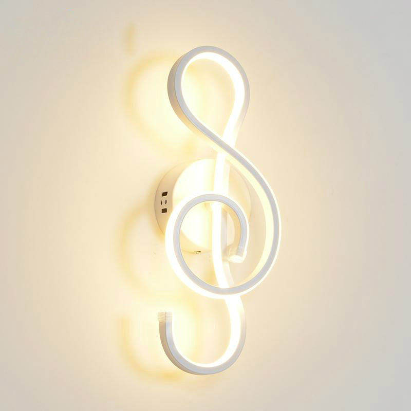 Treble Clef Note LED Wall Lamp