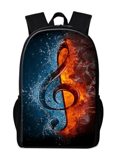 Musical Notes Art Back Pack