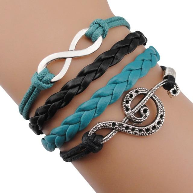 Music Leather Wrap Bracelet