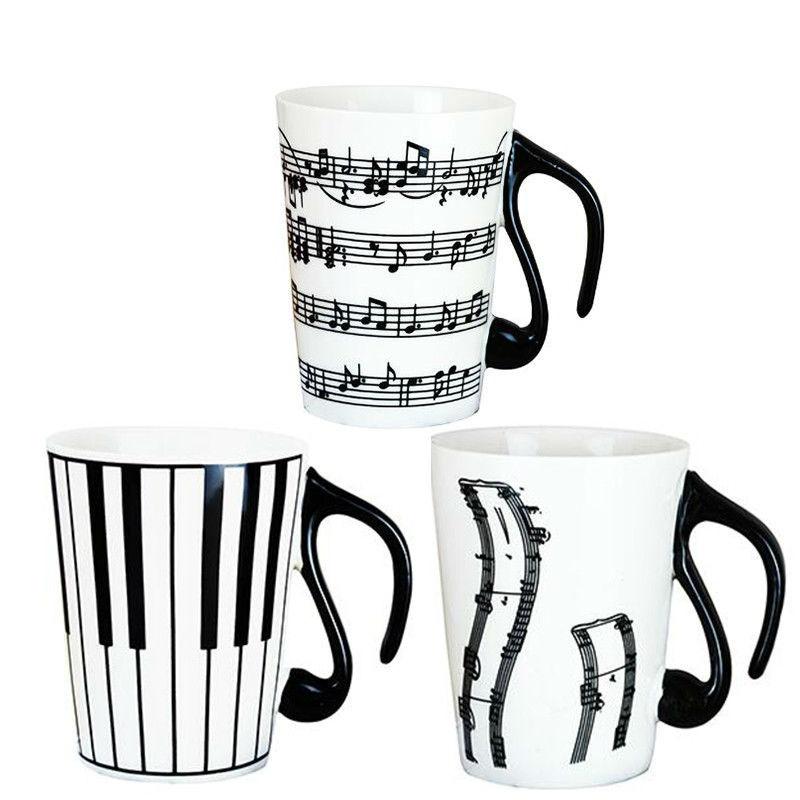 Creative Musical Note Ceramic Mug With Lid - Artistic Pod Review