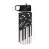 Piano & Music Insulated Bottle With Straw Lid