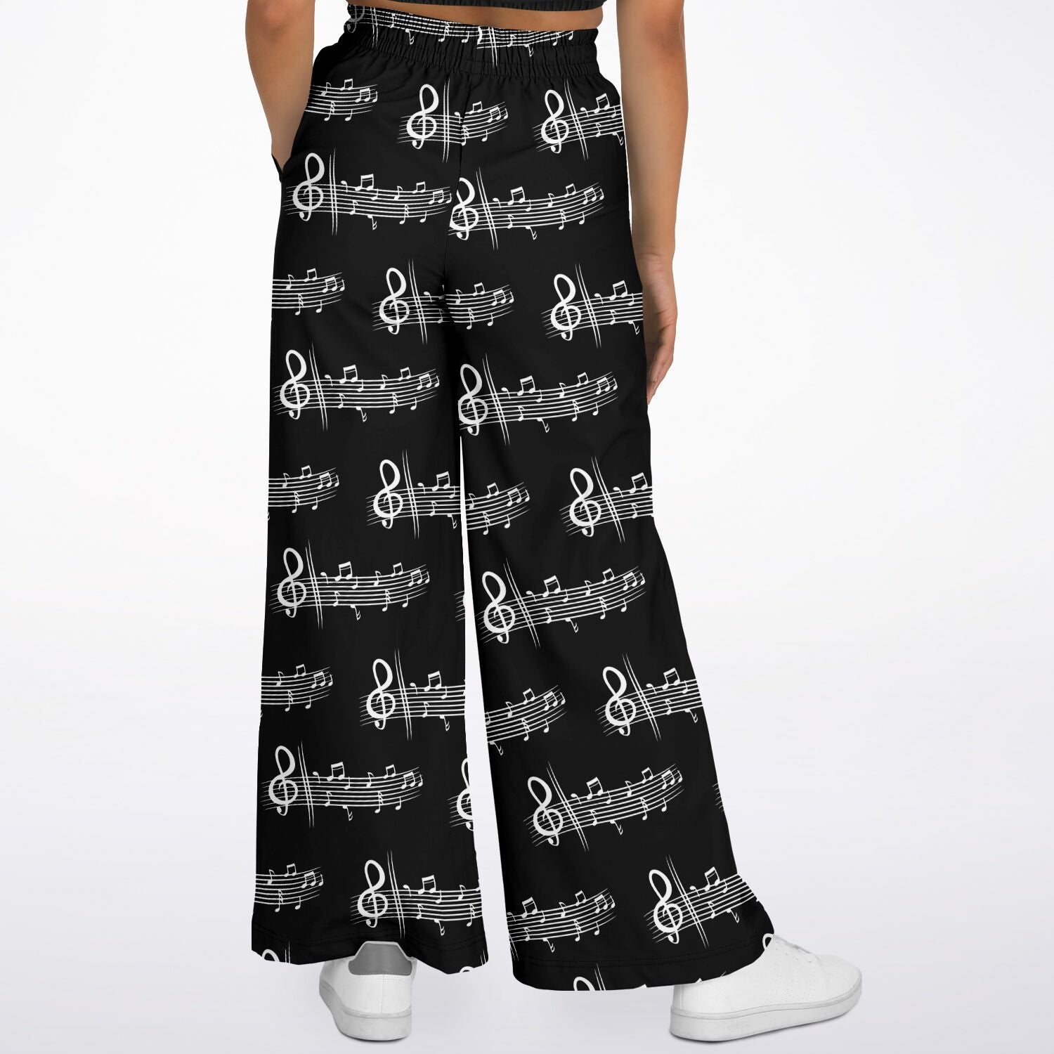 Music Isolated Black Flare Jogger