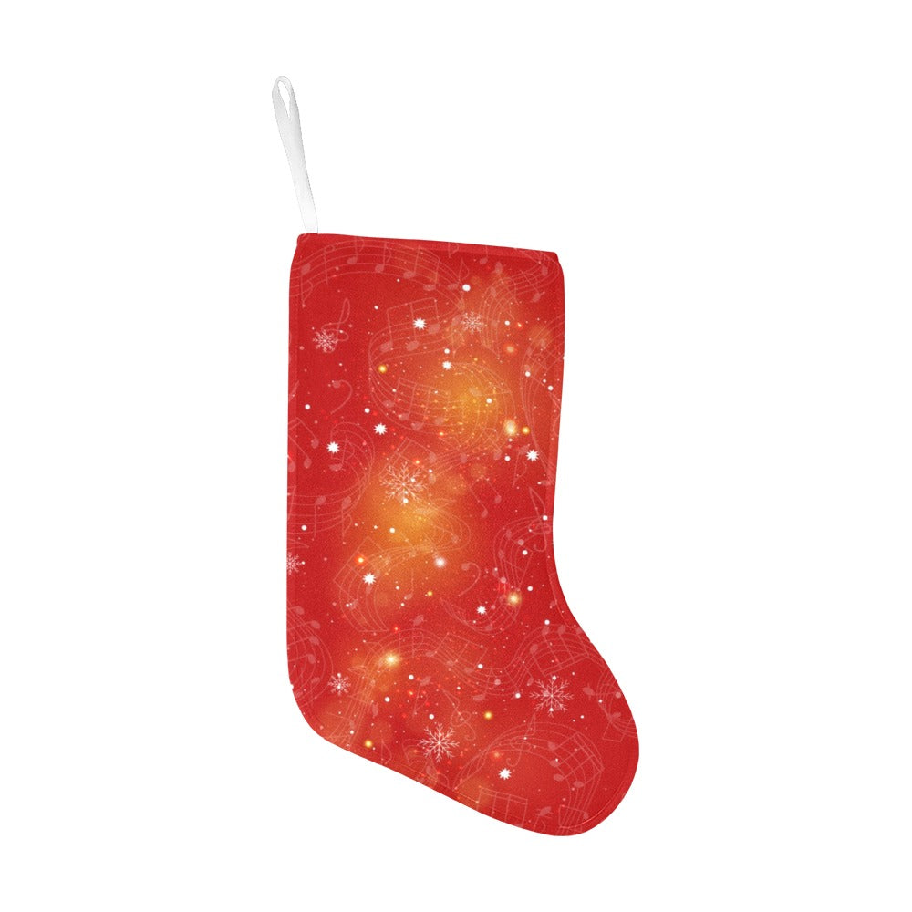 Music Notes Red Christmas Stock