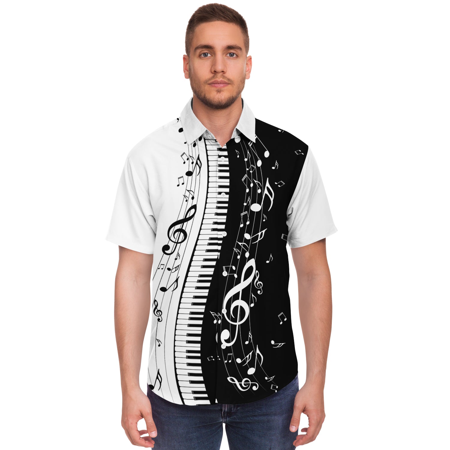 Piano Music Notes  Short Sleeve Shirt