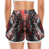 Musical Red Abstract Sports Shorts