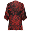 Music Notes Red Chiffon Kimono