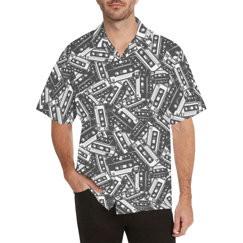 Cassette Tape Pattern Hawaiian Shirt