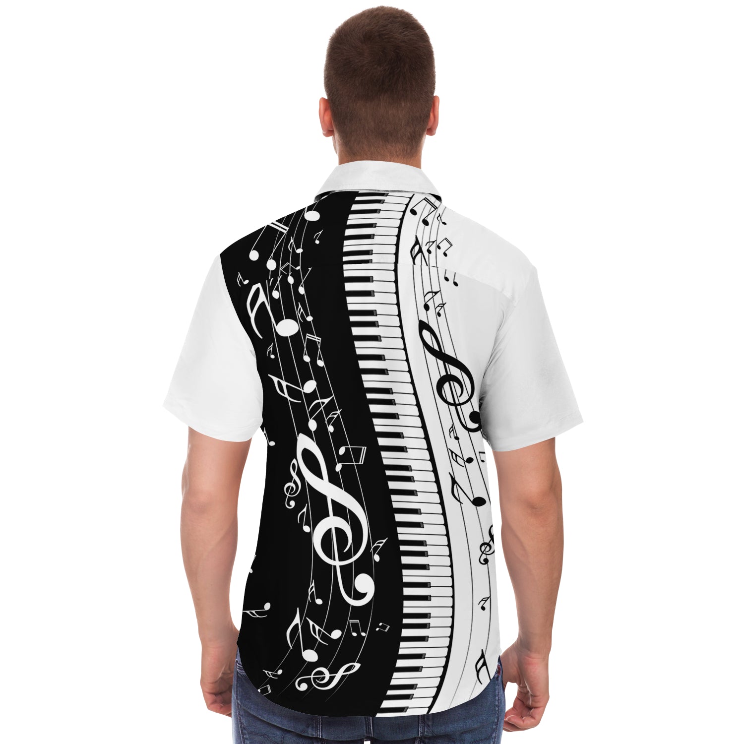 Piano Music Notes  Short Sleeve Shirt