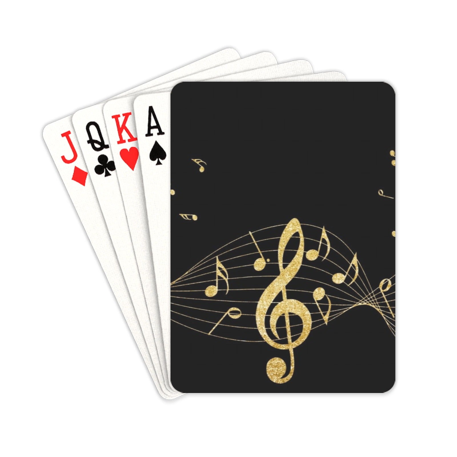 Gold Music Theme Playing Cards