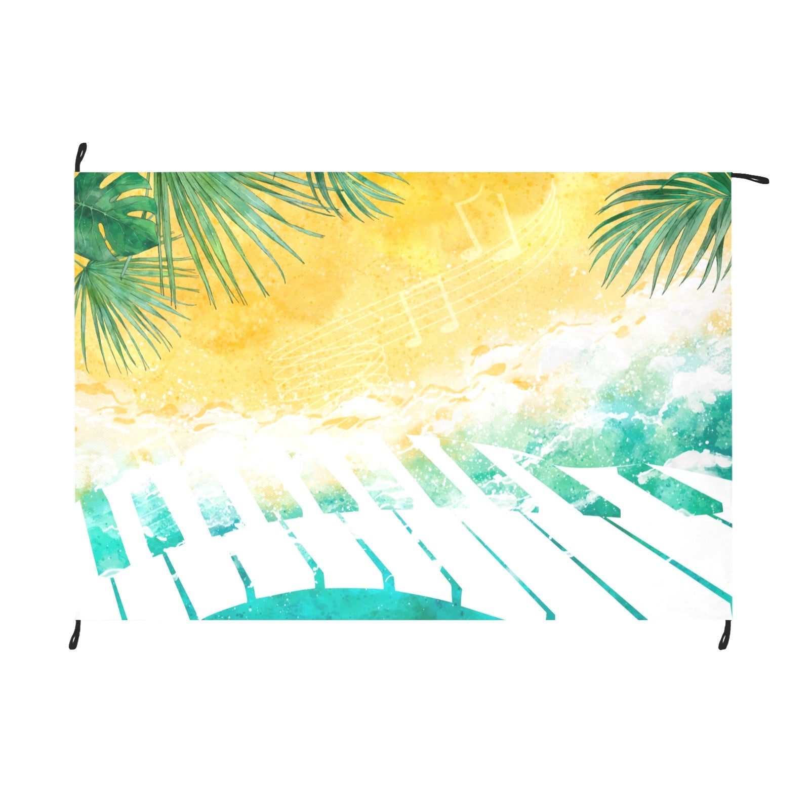 Piano Keys Summer Waterproof Picnic Mat