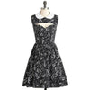 Musical Note Collar Dresses Retro Hollow Out Chest