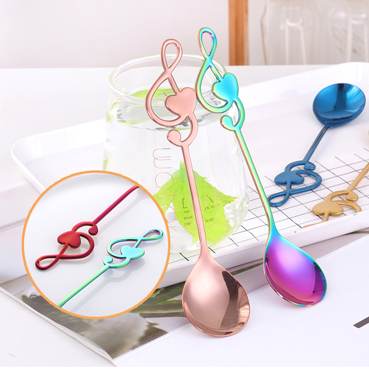 Heart Treble Clef Coffee Spoons