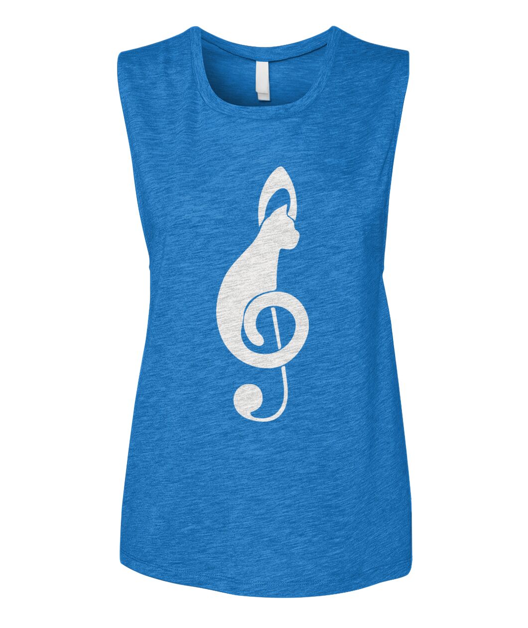 Treble Clef Cat Muscle Tank
