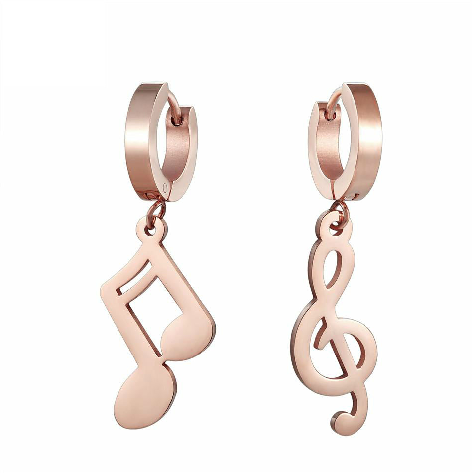 Musical Note Clip Earrings