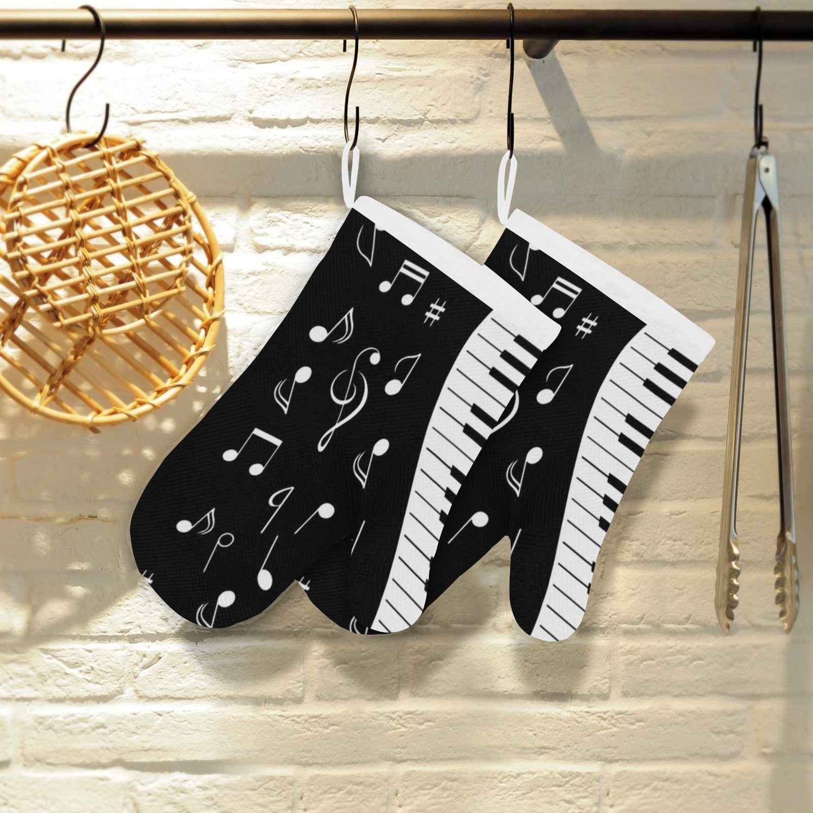 Piano Music Notes Oven Mitt