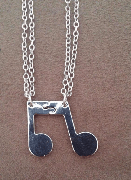 Music Note Friendship Pendant Necklace - Artistic Pod