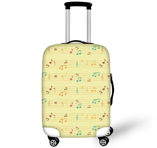 Music Notes Print Luggage Cover