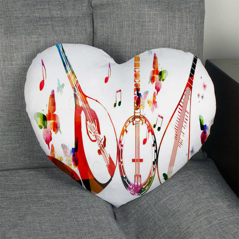 Music Art Heart-Shape Pillowcases