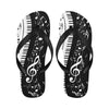 Piano & Music Notes Flip Flops (Unisex)