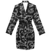 Music Notes Black Night Robe