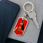 Red Guitar Swivel Keychain
