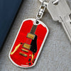 Red Guitar Swivel Keychain